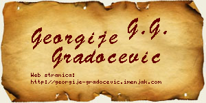 Georgije Gradoćević vizit kartica
